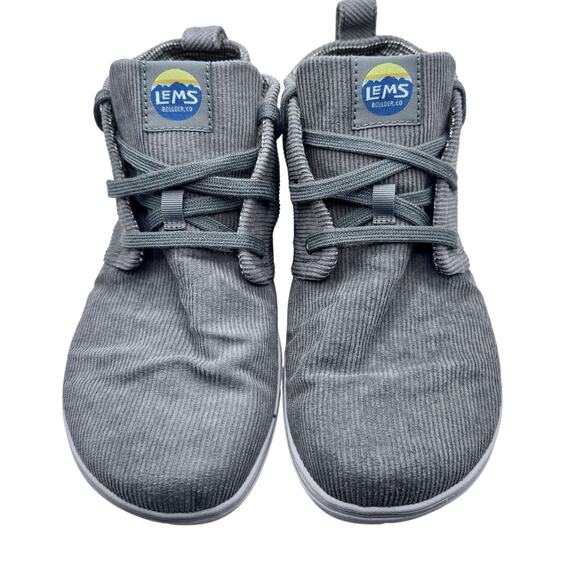 LEMS Chukka Corduroy Moon Dust Gray Men 11 / Women 12.5 Zero-Drop - Picture 2 of 8